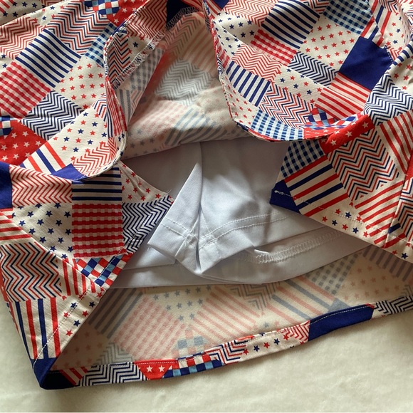 Kate Park Women's Patriotic Athletic Skort Skirt - Picture 10 of 12